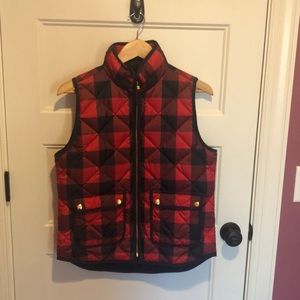 Jcrew puffer vest in Buffalo check